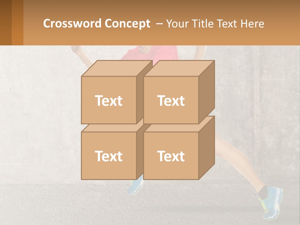 A Woman Running In A Pink Shirt And Black Shorts PowerPoint Template