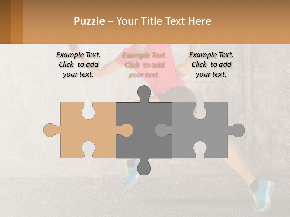 A Woman Running In A Pink Shirt And Black Shorts PowerPoint Template