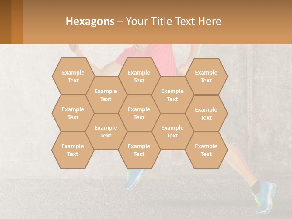A Woman Running In A Pink Shirt And Black Shorts PowerPoint Template