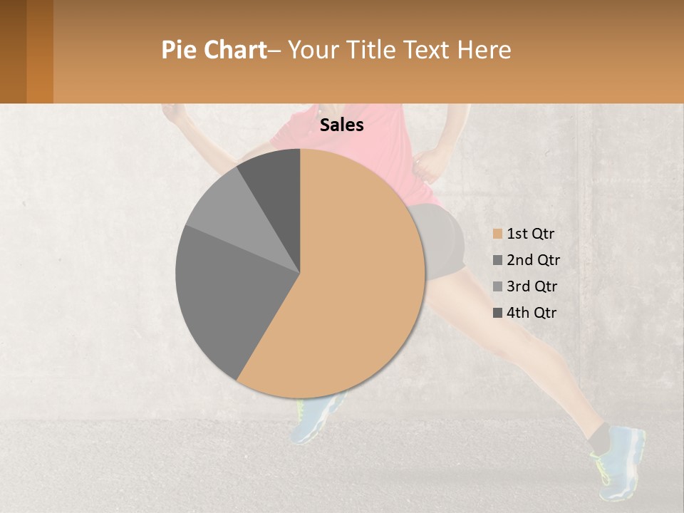 A Woman Running In A Pink Shirt And Black Shorts PowerPoint Template