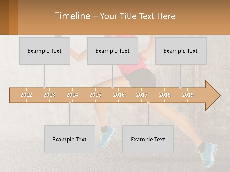 A Woman Running In A Pink Shirt And Black Shorts PowerPoint Template