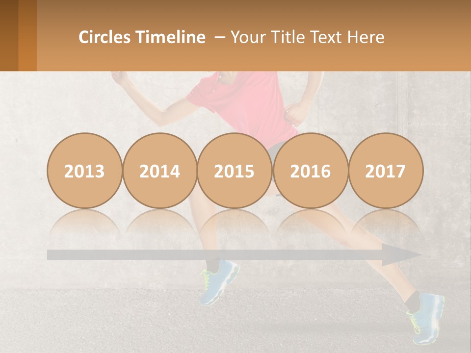 A Woman Running In A Pink Shirt And Black Shorts PowerPoint Template