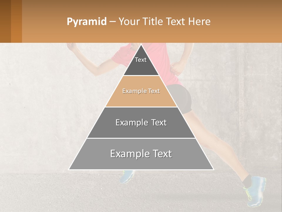 A Woman Running In A Pink Shirt And Black Shorts PowerPoint Template