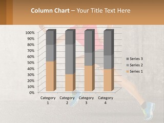 A Woman Running In A Pink Shirt And Black Shorts PowerPoint Template