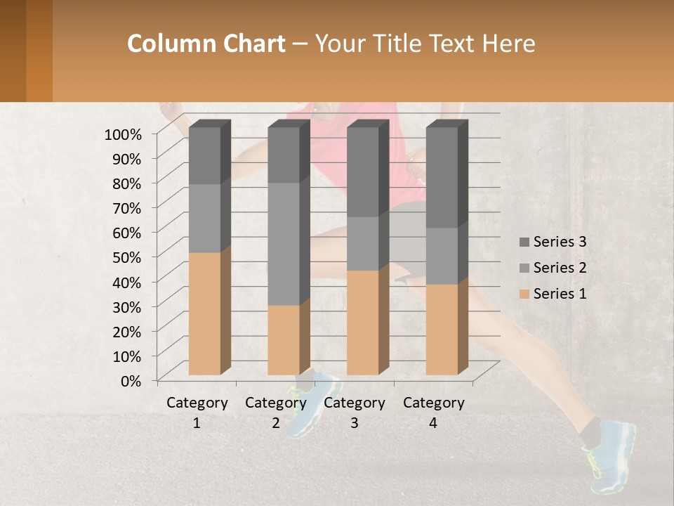 A Woman Running In A Pink Shirt And Black Shorts PowerPoint Template