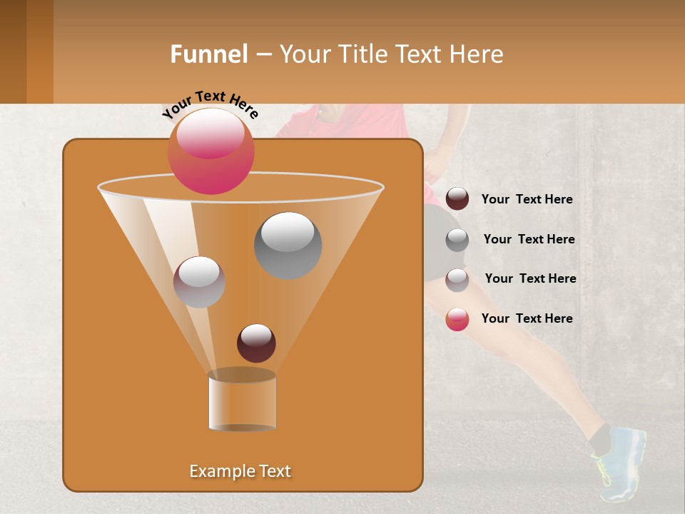 A Woman Running In A Pink Shirt And Black Shorts PowerPoint Template