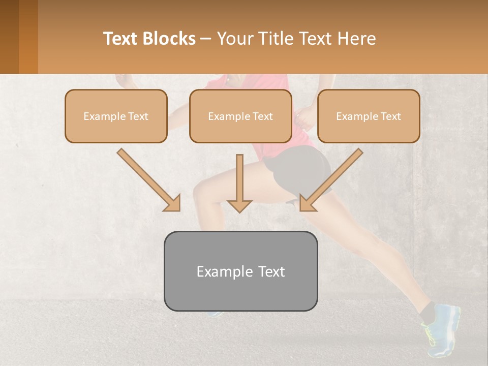 A Woman Running In A Pink Shirt And Black Shorts PowerPoint Template