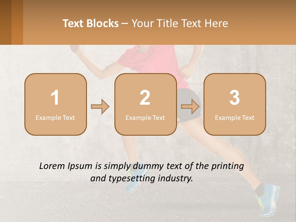 A Woman Running In A Pink Shirt And Black Shorts PowerPoint Template