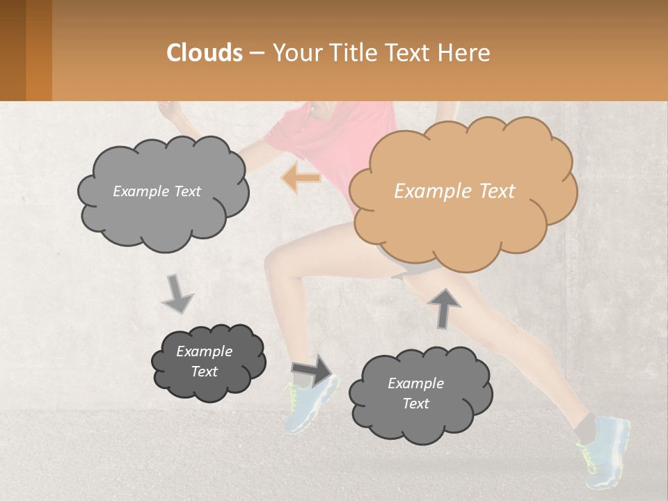 A Woman Running In A Pink Shirt And Black Shorts PowerPoint Template