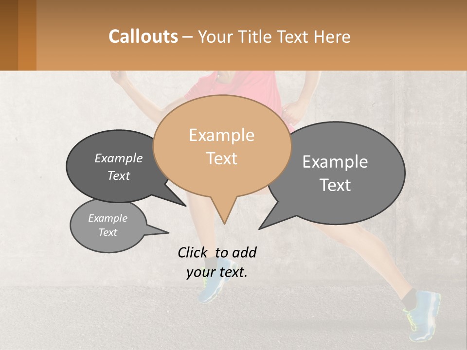 A Woman Running In A Pink Shirt And Black Shorts PowerPoint Template