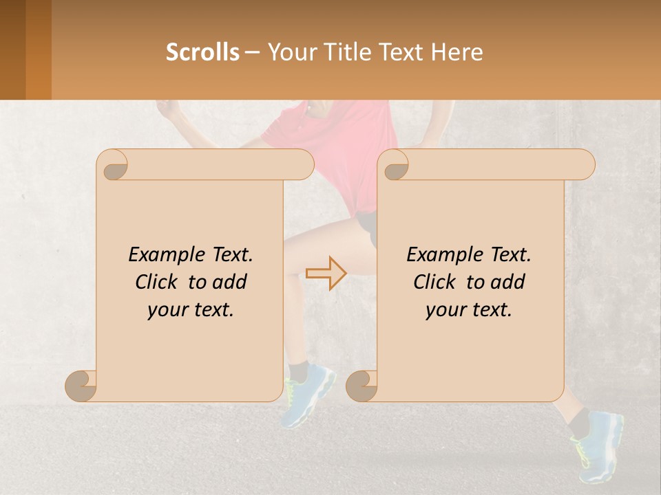 A Woman Running In A Pink Shirt And Black Shorts PowerPoint Template