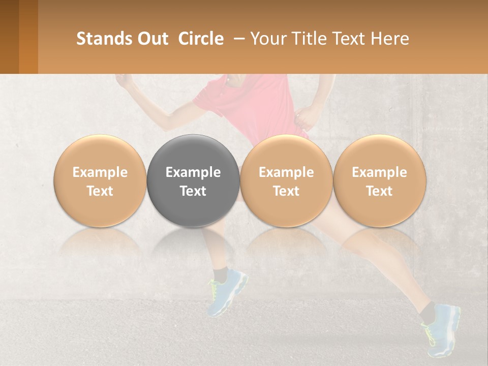A Woman Running In A Pink Shirt And Black Shorts PowerPoint Template