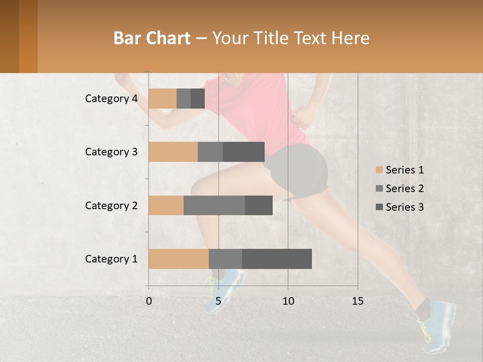 A Woman Running In A Pink Shirt And Black Shorts PowerPoint Template