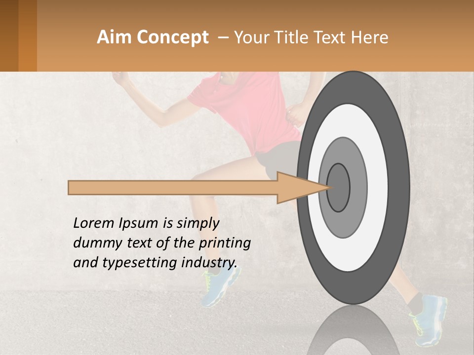 A Woman Running In A Pink Shirt And Black Shorts PowerPoint Template