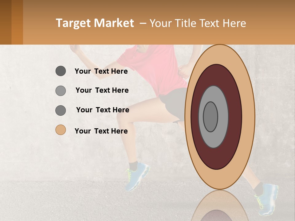 A Woman Running In A Pink Shirt And Black Shorts PowerPoint Template