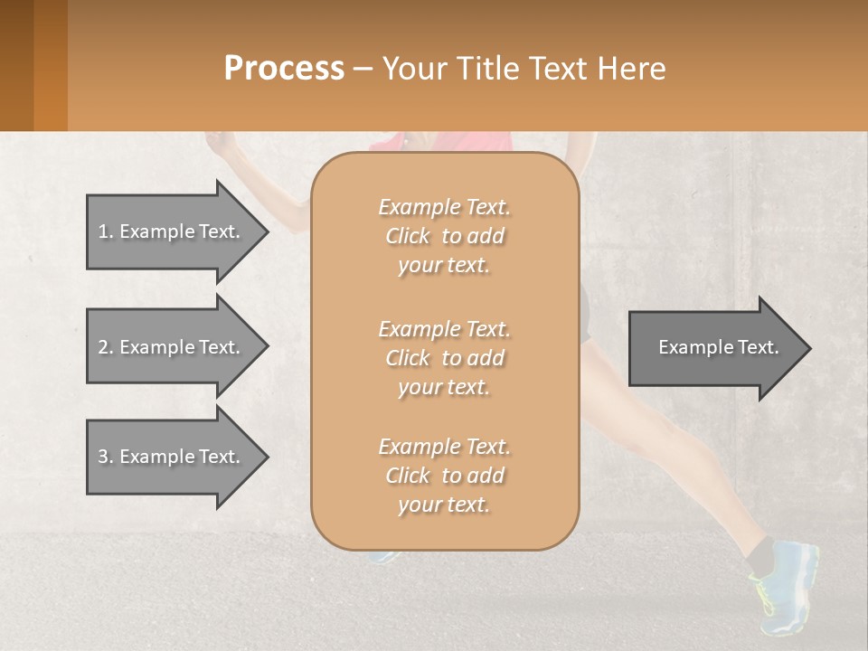 A Woman Running In A Pink Shirt And Black Shorts PowerPoint Template