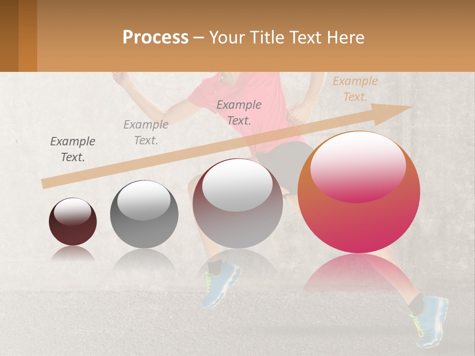 A Woman Running In A Pink Shirt And Black Shorts PowerPoint Template