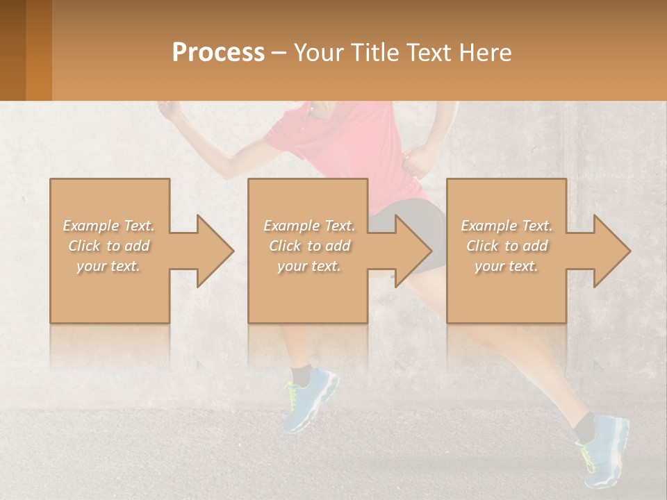 A Woman Running In A Pink Shirt And Black Shorts PowerPoint Template