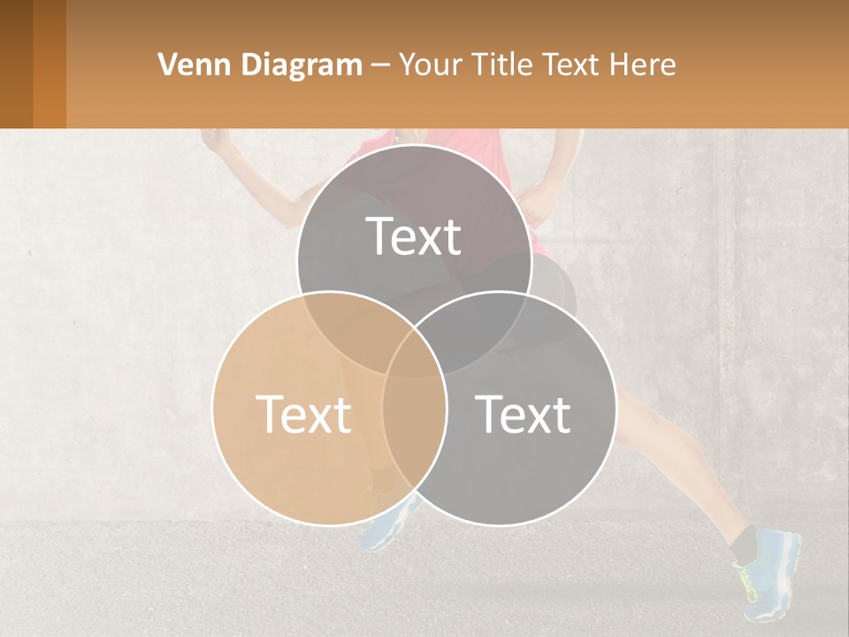 A Woman Running In A Pink Shirt And Black Shorts PowerPoint Template