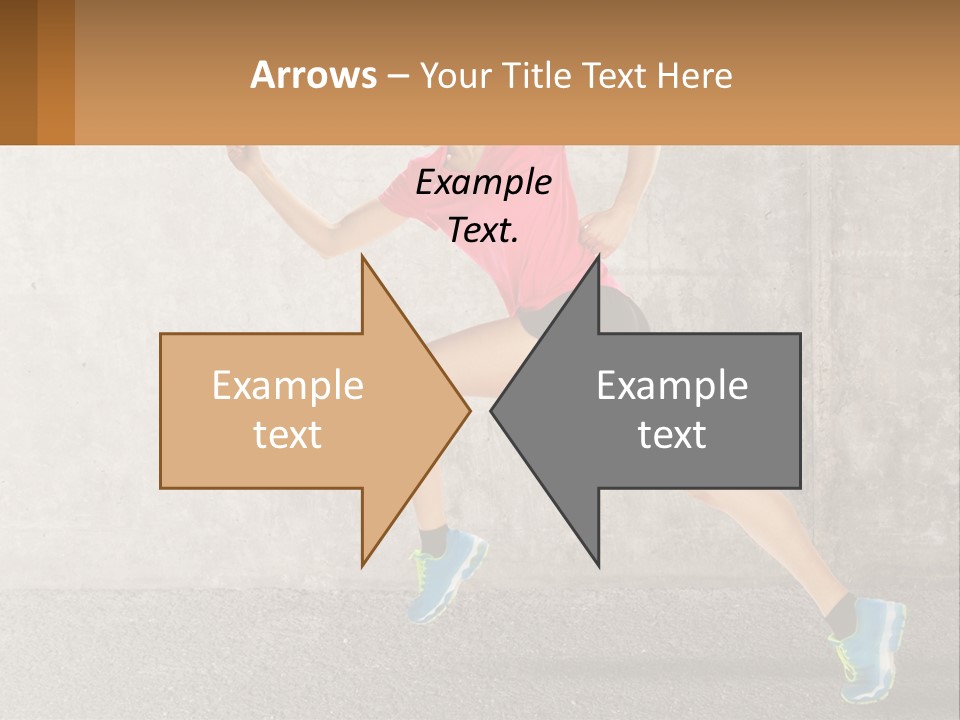 A Woman Running In A Pink Shirt And Black Shorts PowerPoint Template