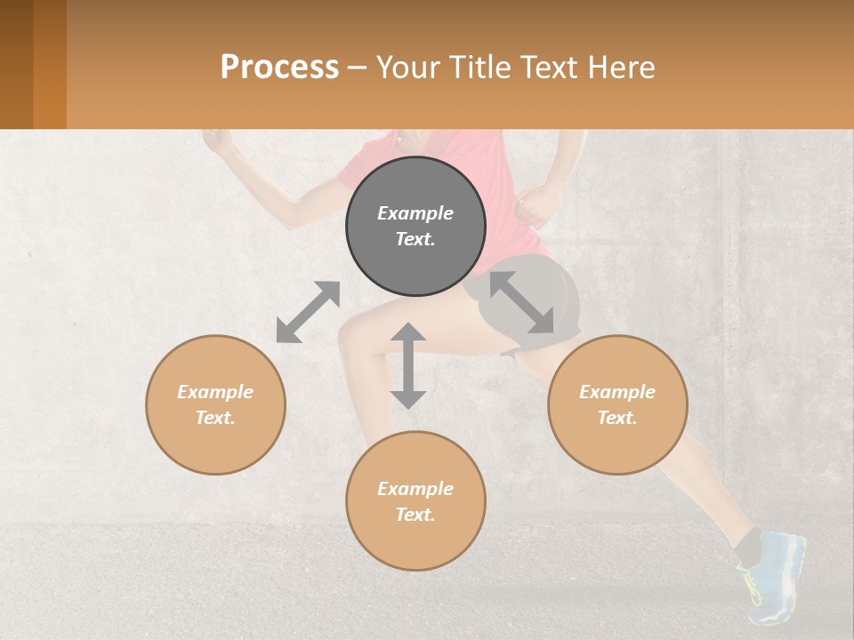 A Woman Running In A Pink Shirt And Black Shorts PowerPoint Template