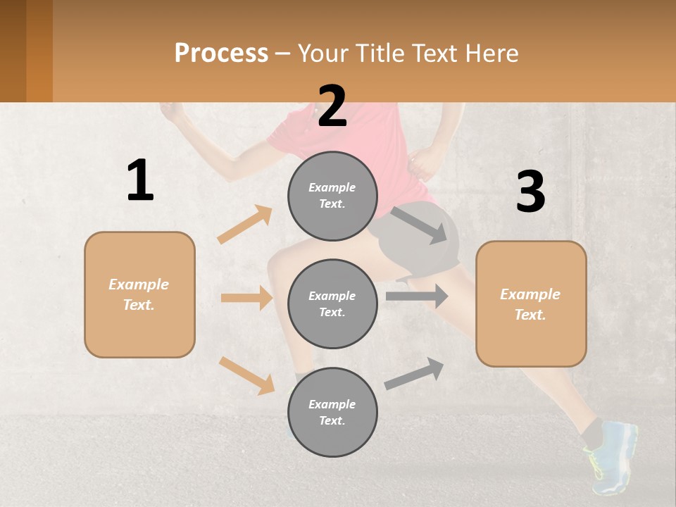 A Woman Running In A Pink Shirt And Black Shorts PowerPoint Template