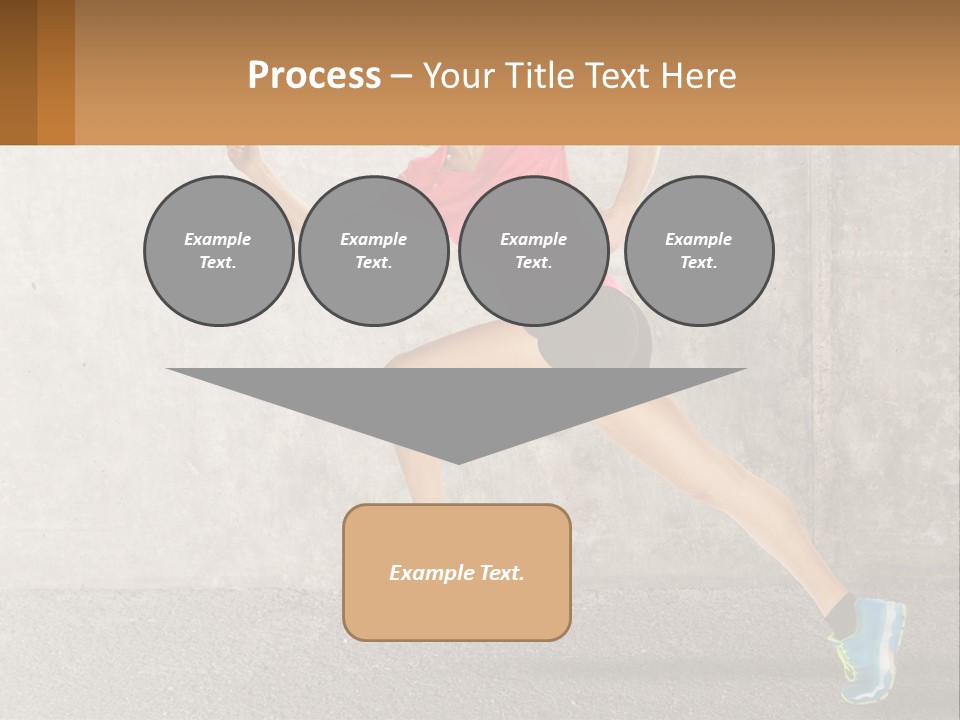 A Woman Running In A Pink Shirt And Black Shorts PowerPoint Template