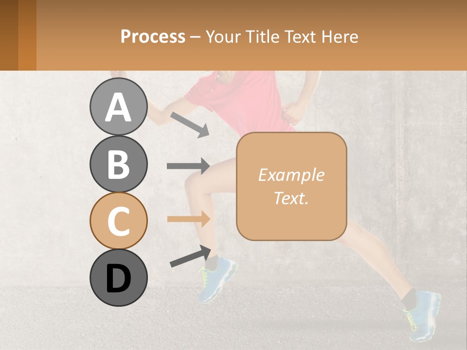 A Woman Running In A Pink Shirt And Black Shorts PowerPoint Template