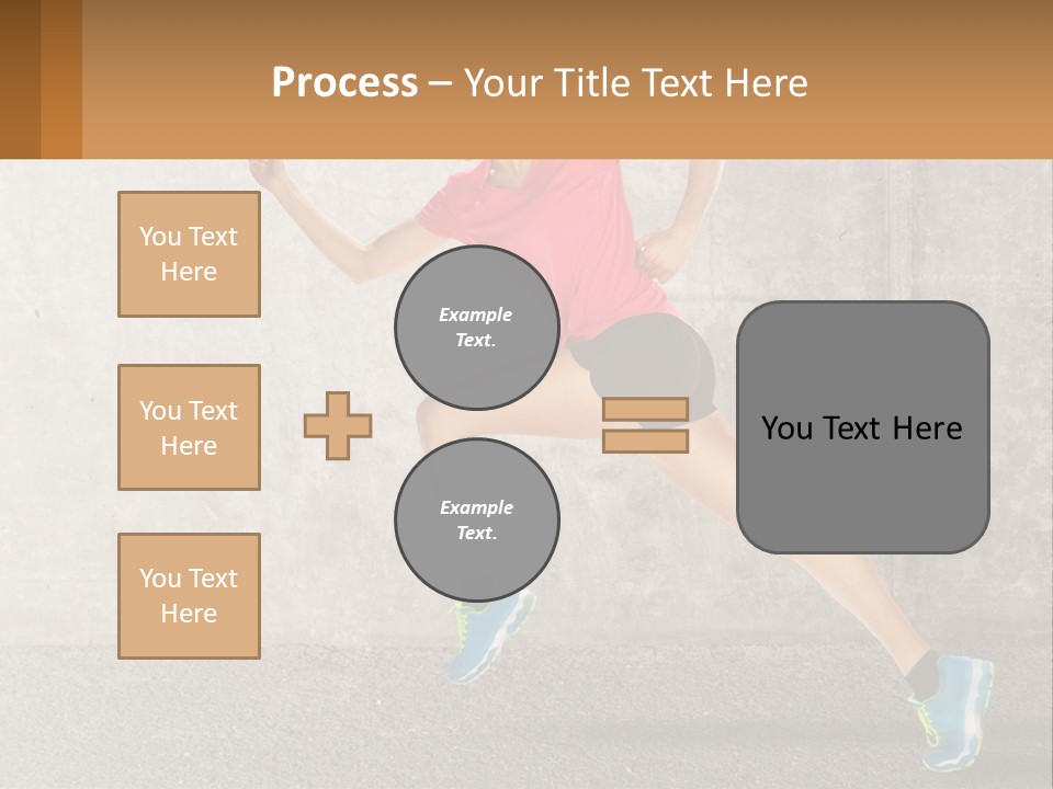 A Woman Running In A Pink Shirt And Black Shorts PowerPoint Template