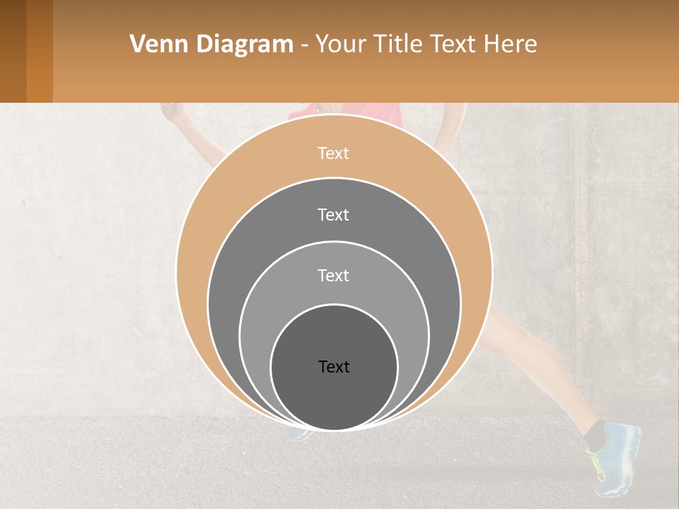 A Woman Running In A Pink Shirt And Black Shorts PowerPoint Template