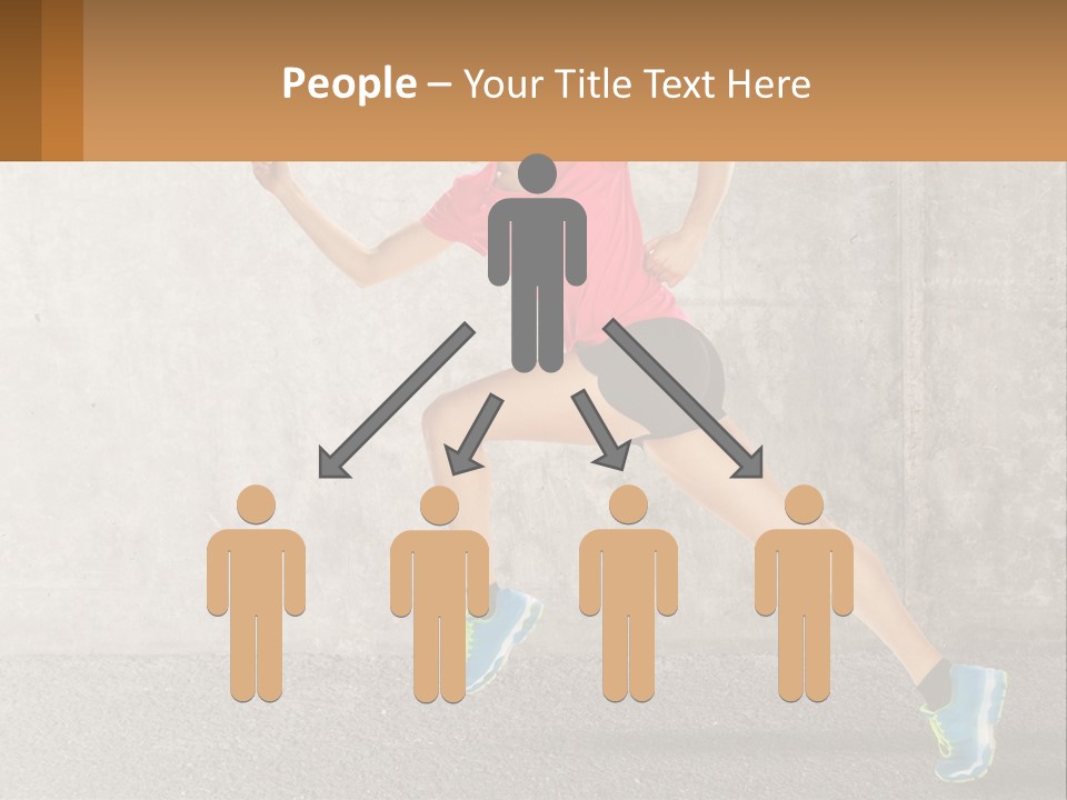 A Woman Running In A Pink Shirt And Black Shorts PowerPoint Template