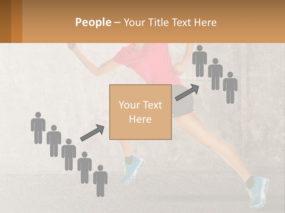 A Woman Running In A Pink Shirt And Black Shorts PowerPoint Template