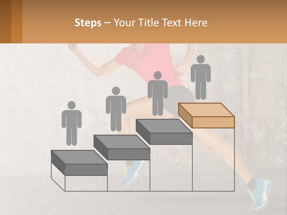 A Woman Running In A Pink Shirt And Black Shorts PowerPoint Template