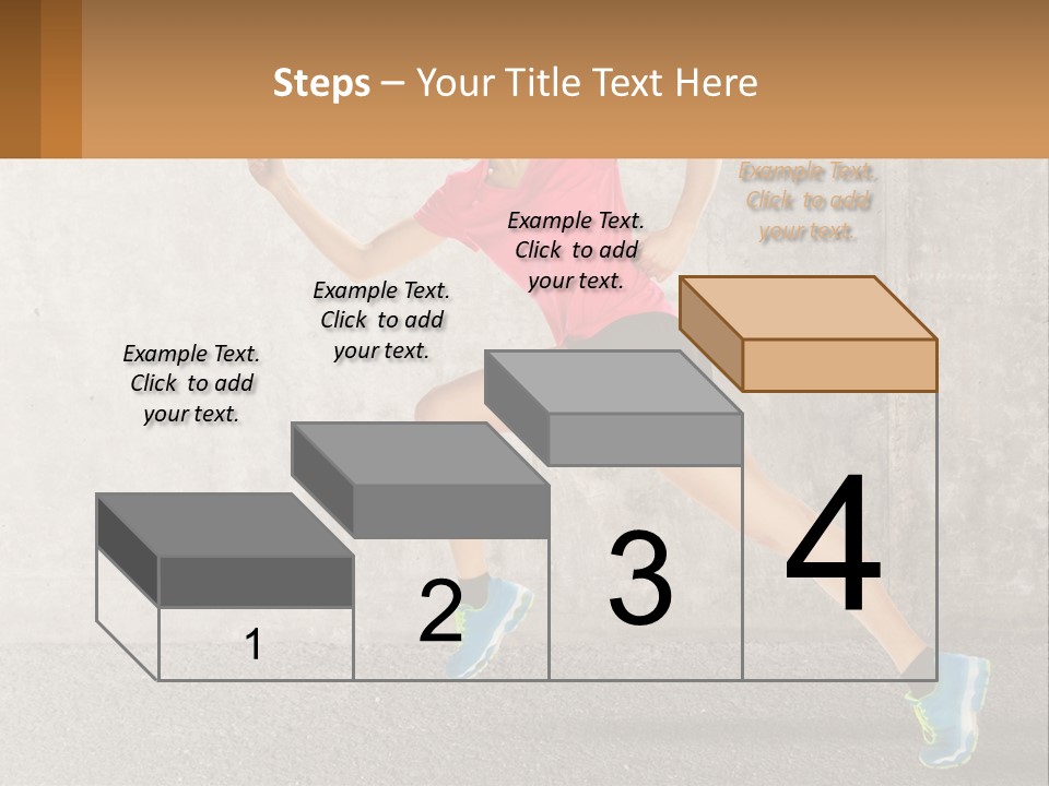 A Woman Running In A Pink Shirt And Black Shorts PowerPoint Template