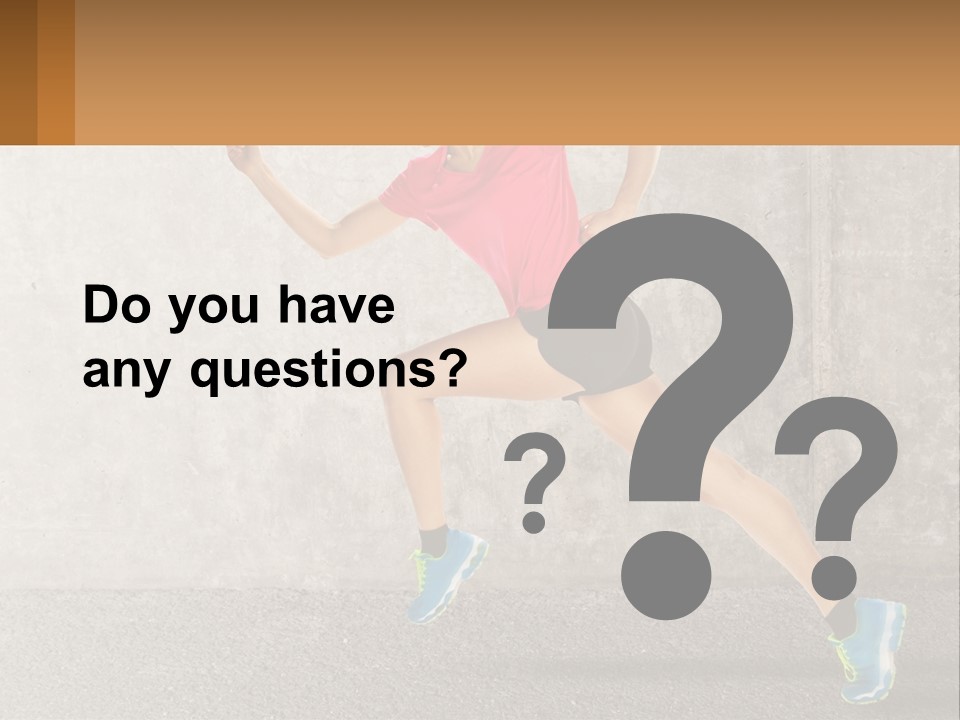 A Woman Running In A Pink Shirt And Black Shorts PowerPoint Template