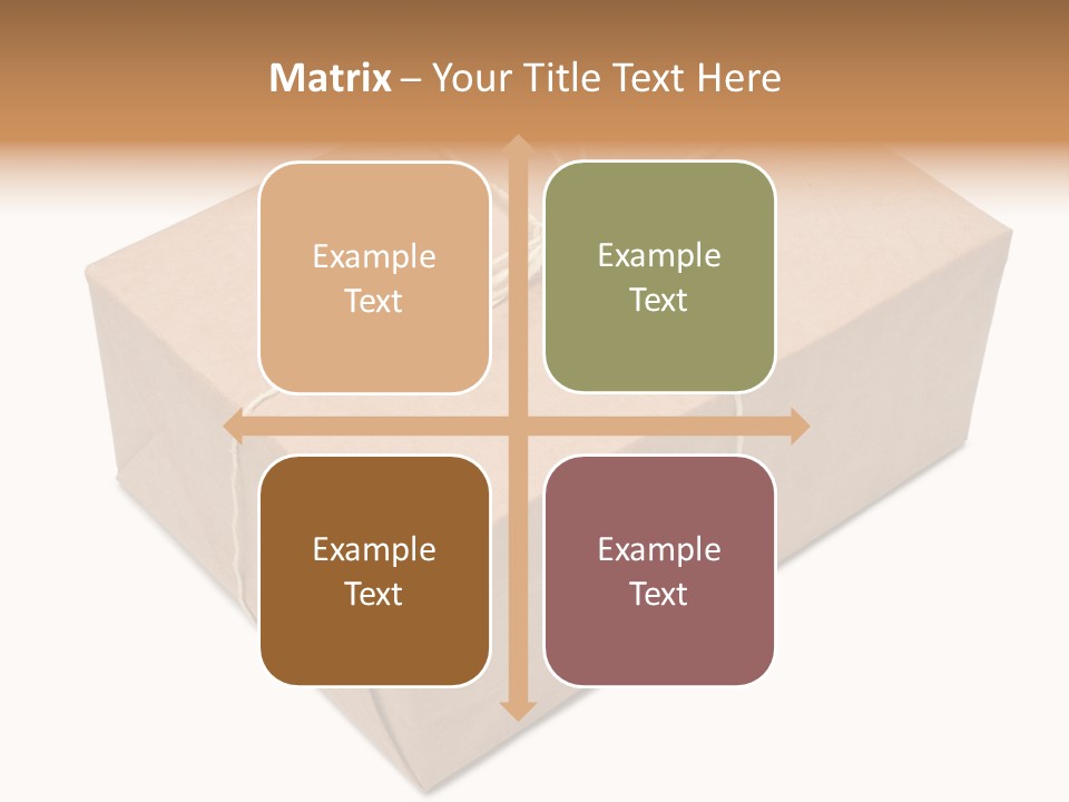 A Brown Box With A Brown String Tied Around It PowerPoint Template