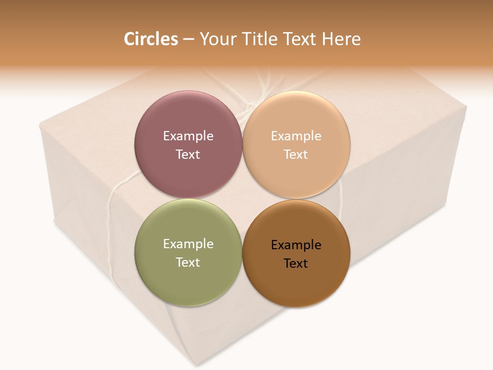 A Brown Box With A Brown String Tied Around It PowerPoint Template
