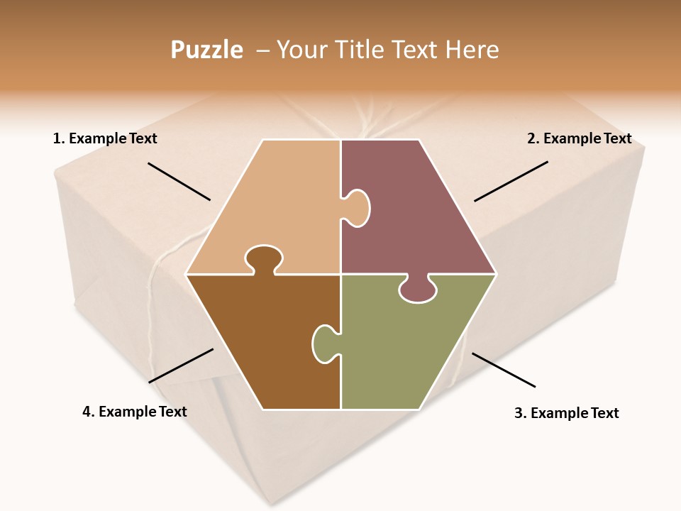 A Brown Box With A Brown String Tied Around It PowerPoint Template