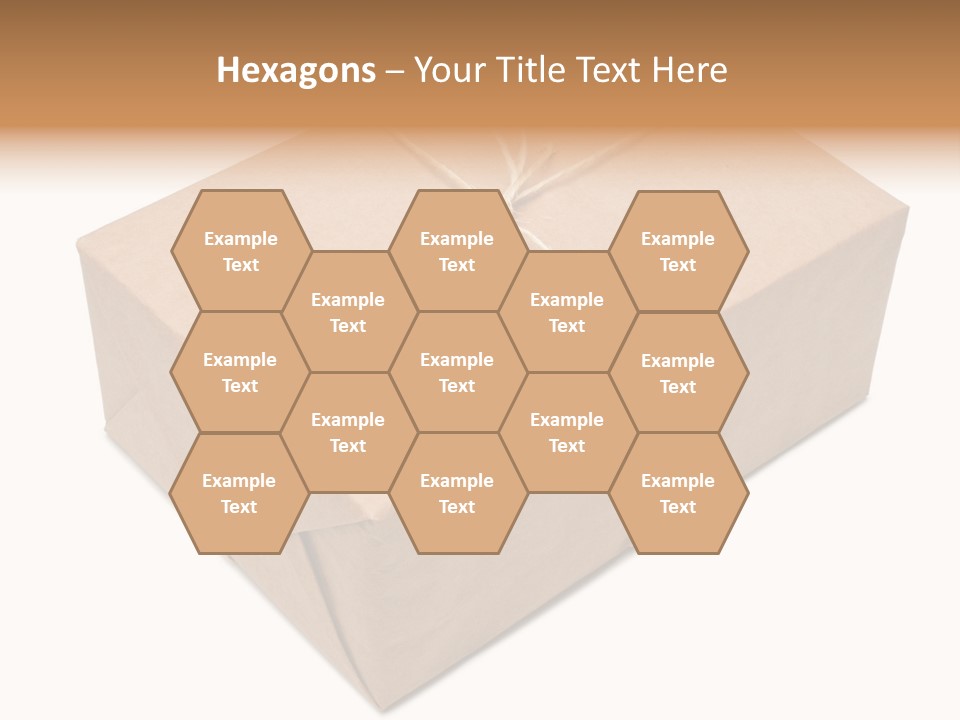 A Brown Box With A Brown String Tied Around It PowerPoint Template