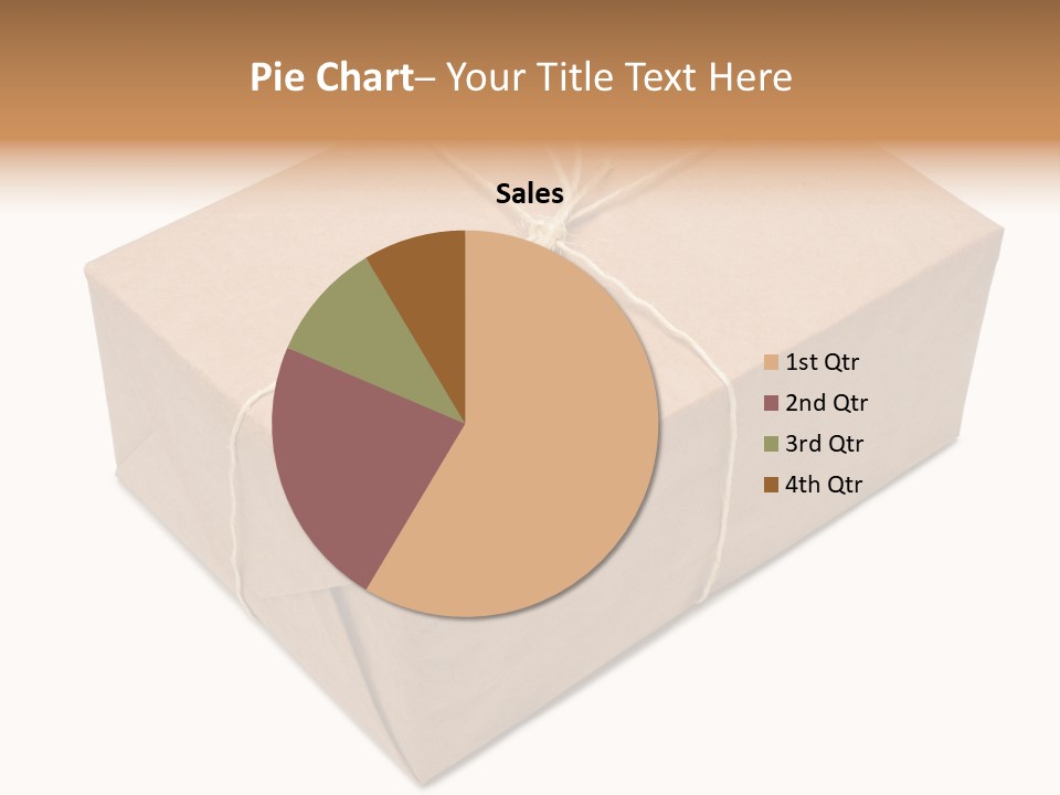 A Brown Box With A Brown String Tied Around It PowerPoint Template