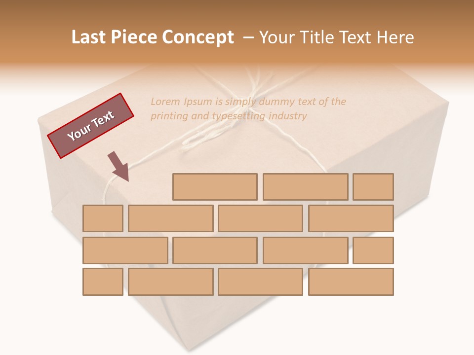 A Brown Box With A Brown String Tied Around It PowerPoint Template