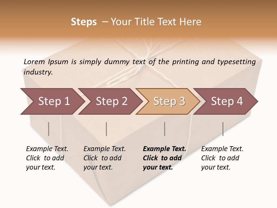 A Brown Box With A Brown String Tied Around It PowerPoint Template