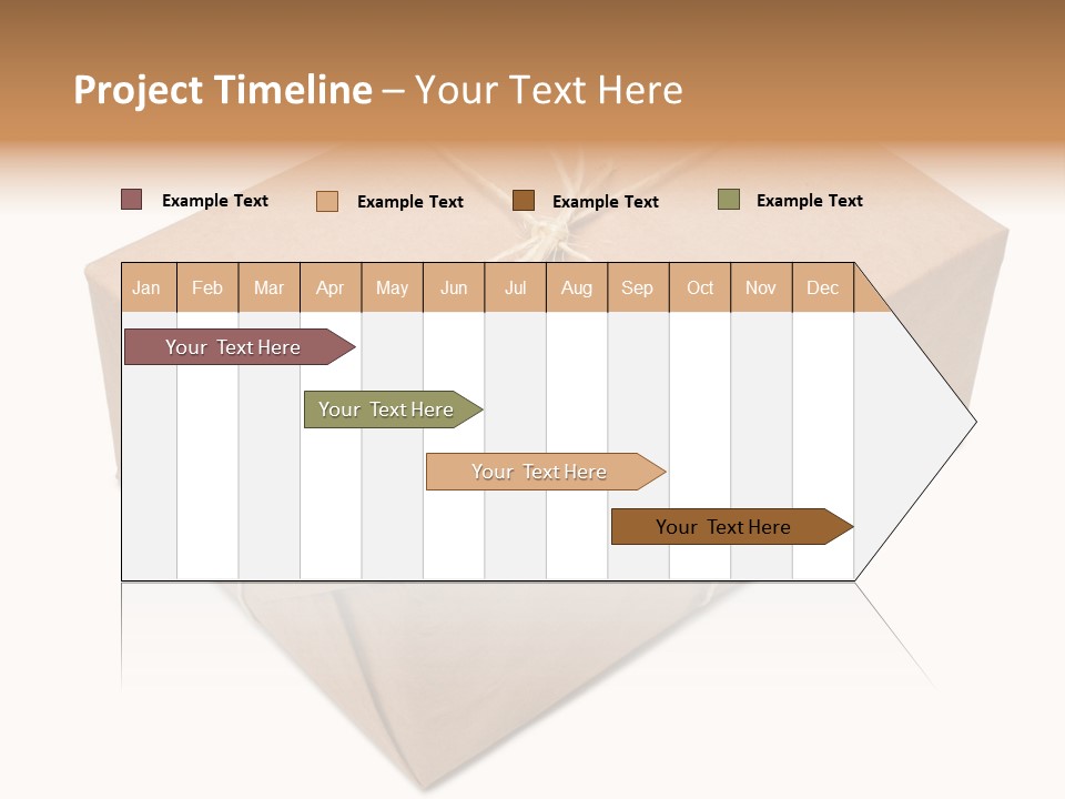 A Brown Box With A Brown String Tied Around It PowerPoint Template