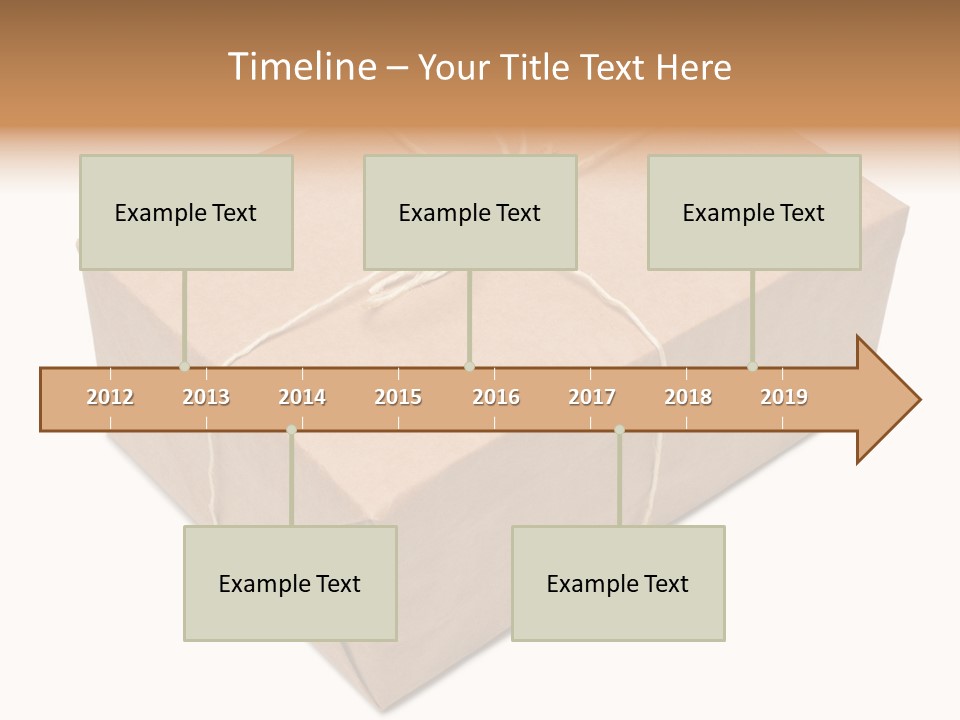 A Brown Box With A Brown String Tied Around It PowerPoint Template