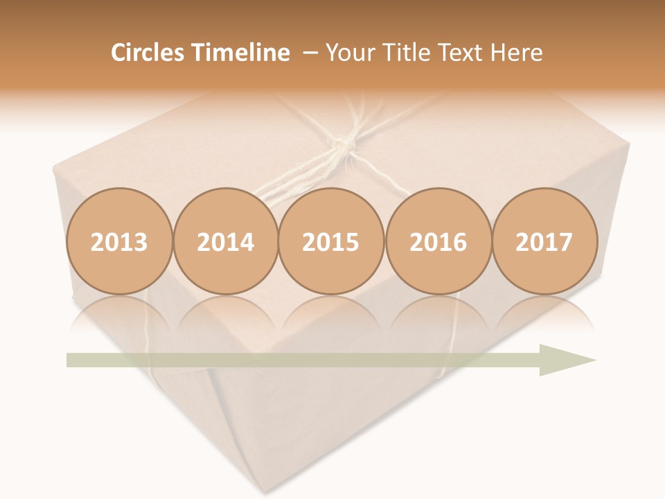 A Brown Box With A Brown String Tied Around It PowerPoint Template