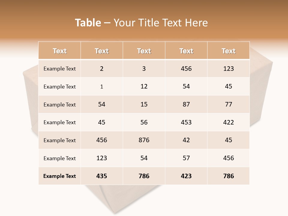A Brown Box With A Brown String Tied Around It PowerPoint Template
