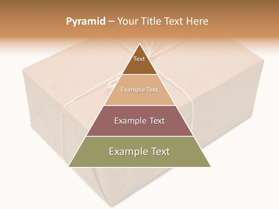 A Brown Box With A Brown String Tied Around It PowerPoint Template