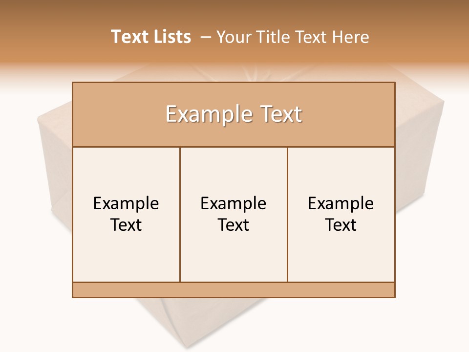 A Brown Box With A Brown String Tied Around It PowerPoint Template