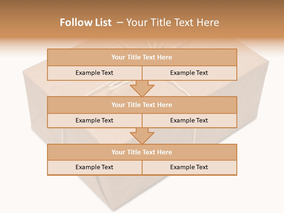 A Brown Box With A Brown String Tied Around It PowerPoint Template