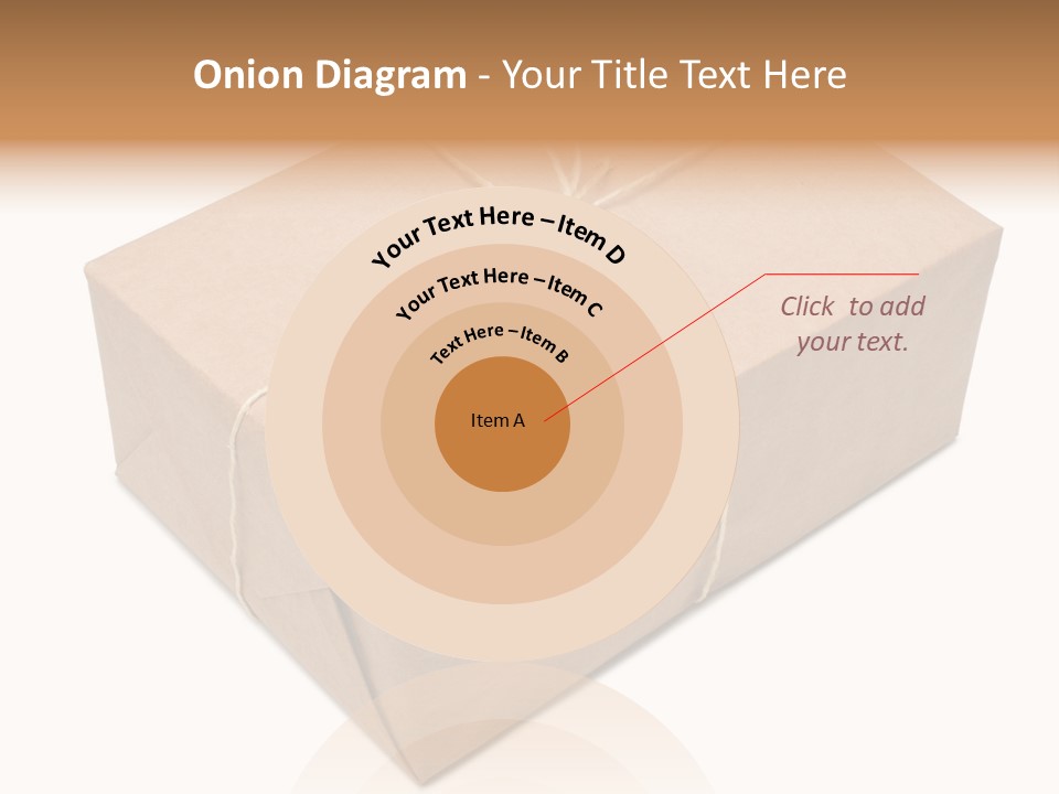 A Brown Box With A Brown String Tied Around It PowerPoint Template